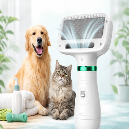DryPet Pro™ – Cepillo Secador 2 en 1 para Mascotas