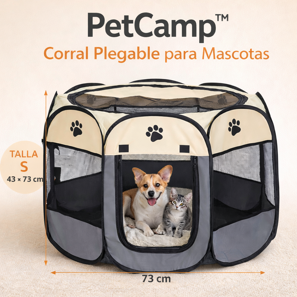 PetCamp™ – Corral Plegable para Mascotas Talla S