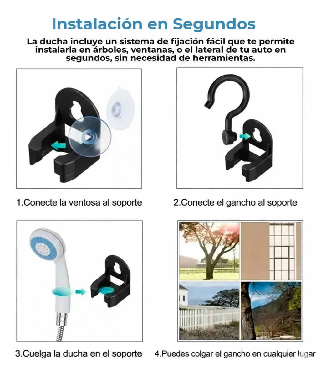 AquaGo™ – Ducha Portátil Eléctrica Recargable