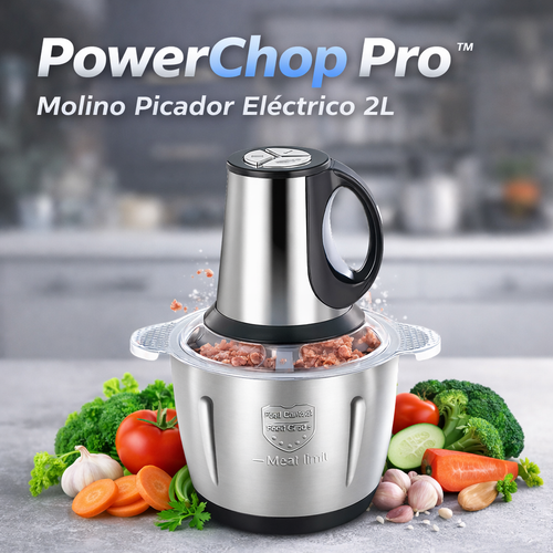 PowerChop Pro™ – Molino Picador Eléctrico 2L