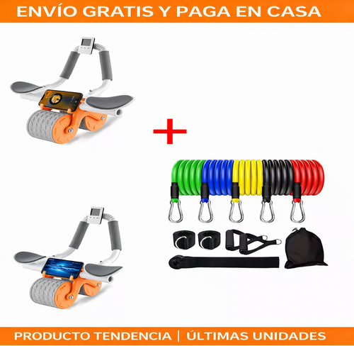 Rueda Abdominal SmartFit  - Gratis Set Bandas Tubula