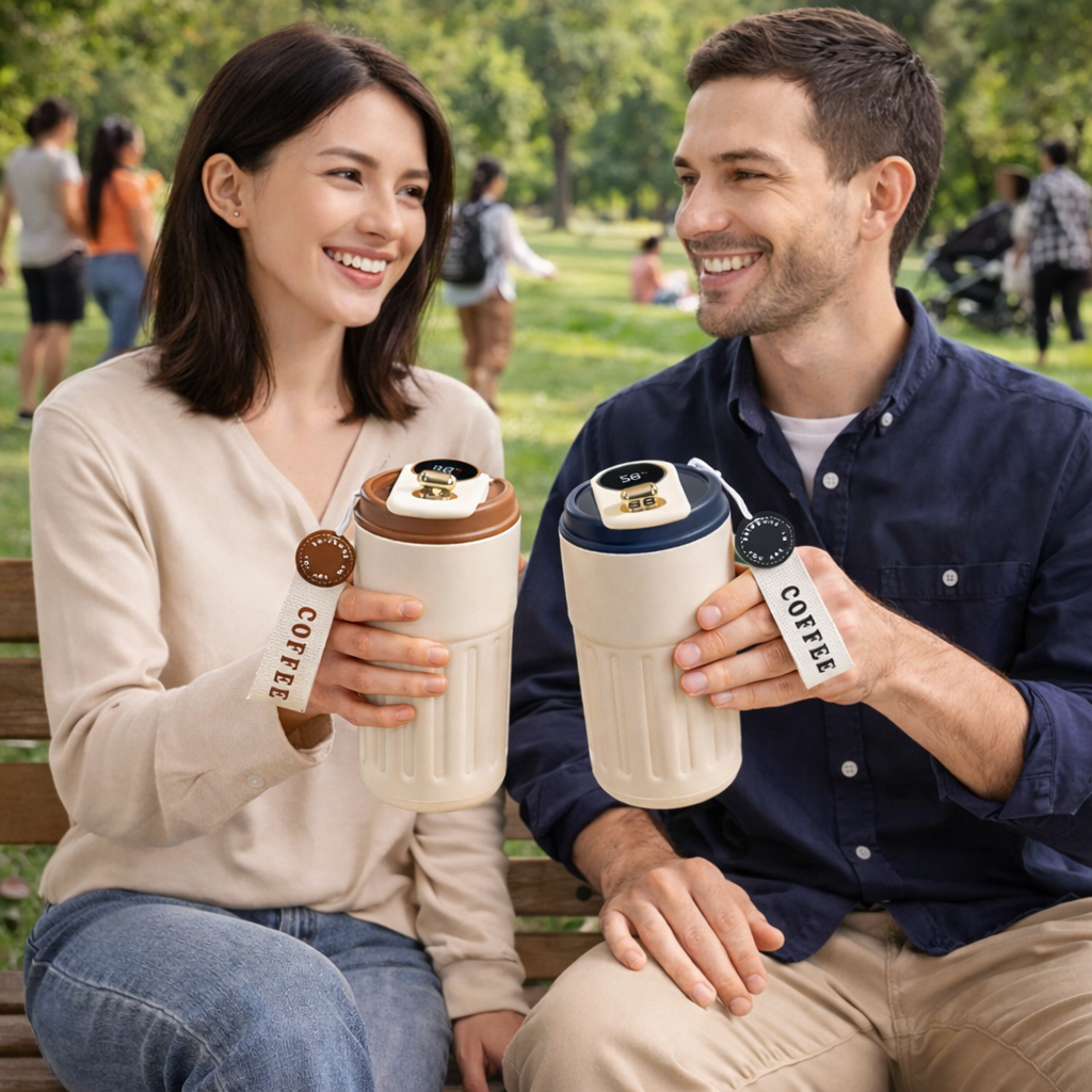 ThermoSense™ – Taza Térmica Inteligente con Pantalla de Temperatura